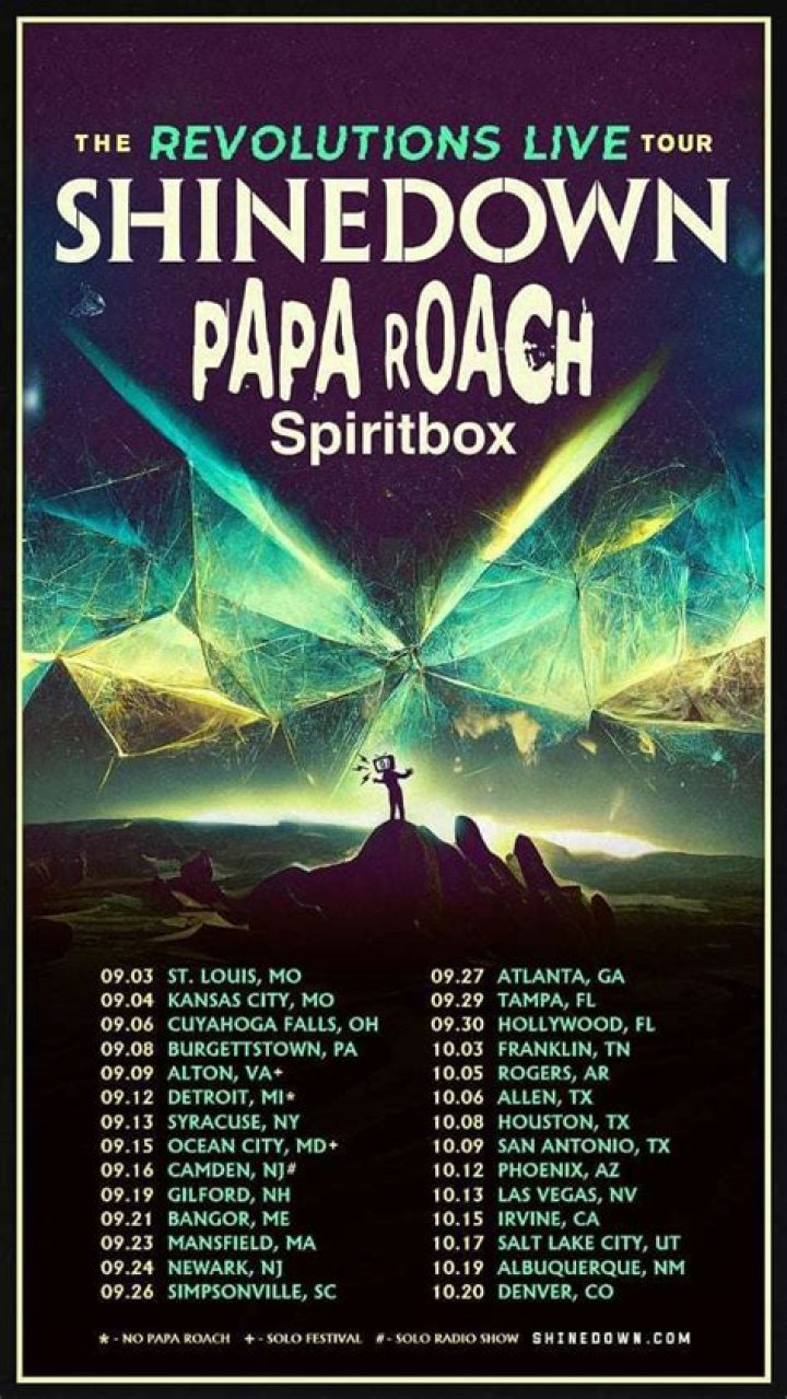 Shinedown Announce The Revolutions Live Fall Tour With Papa Roach & Spiritbox